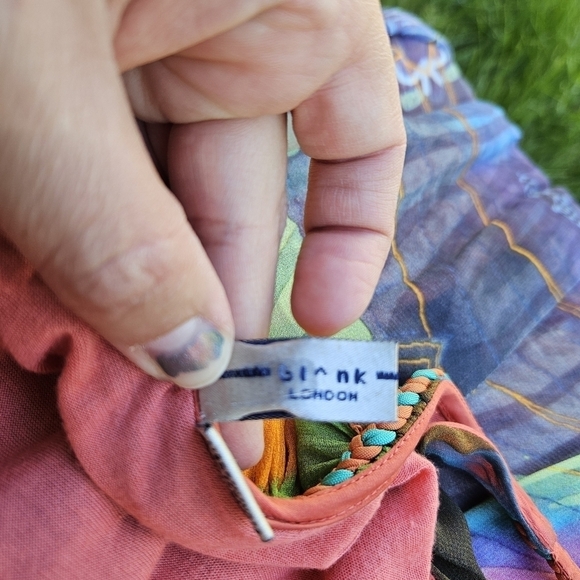 Anthropologie bl^nk London multicolor swing dress small petite SP PS - Picture 5 of 12